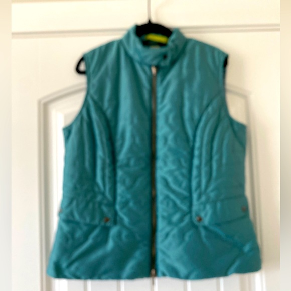 EUC Sigrid Olsen fall vest in beautiful teal blue size M - Picture 1 of 3